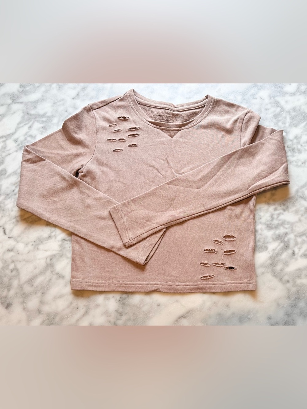 Alphalete Distressed Long Sleeve Top